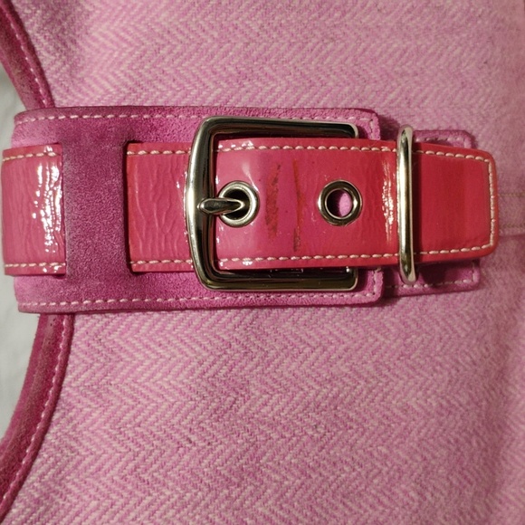 HOLD! RARE! Coach Herringbone Wool Y2K Vintage Shoulder Bag - Picture 11 of 16